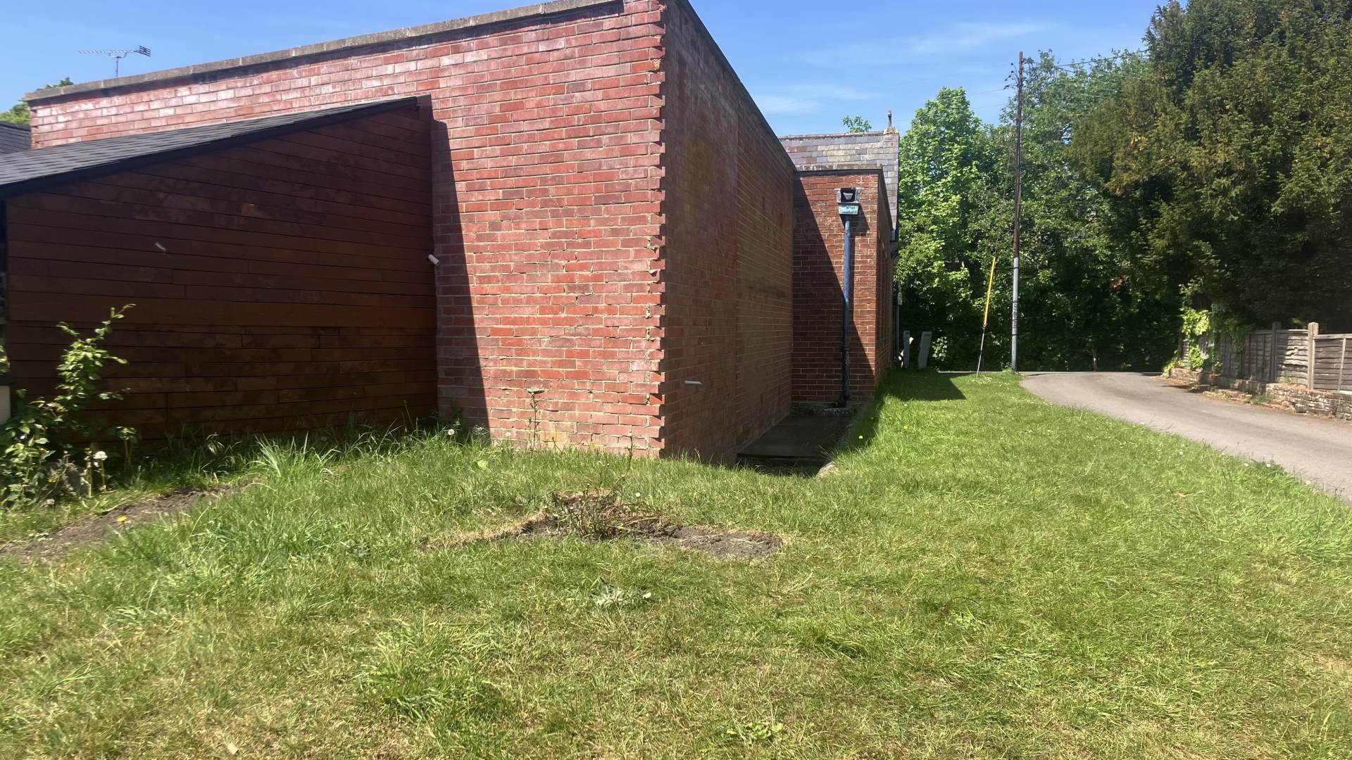 The area outside school that we're developing into our wildlife area